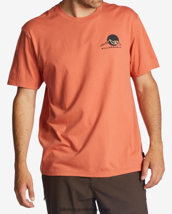Billabong Heren zonsondergang biologisch t-shirtkoraal 4D20H463