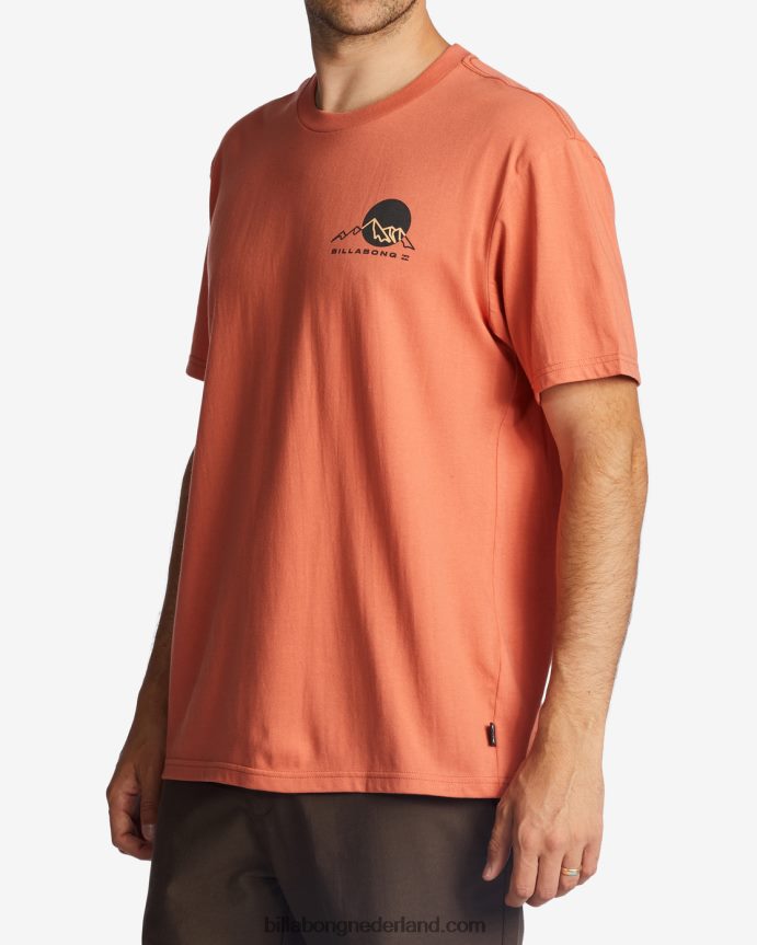 Billabong Heren zonsondergang biologisch t-shirtkoraal 4D20H463