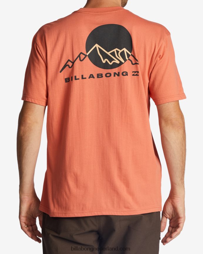 Billabong Heren zonsondergang biologisch t-shirtkoraal 4D20H463