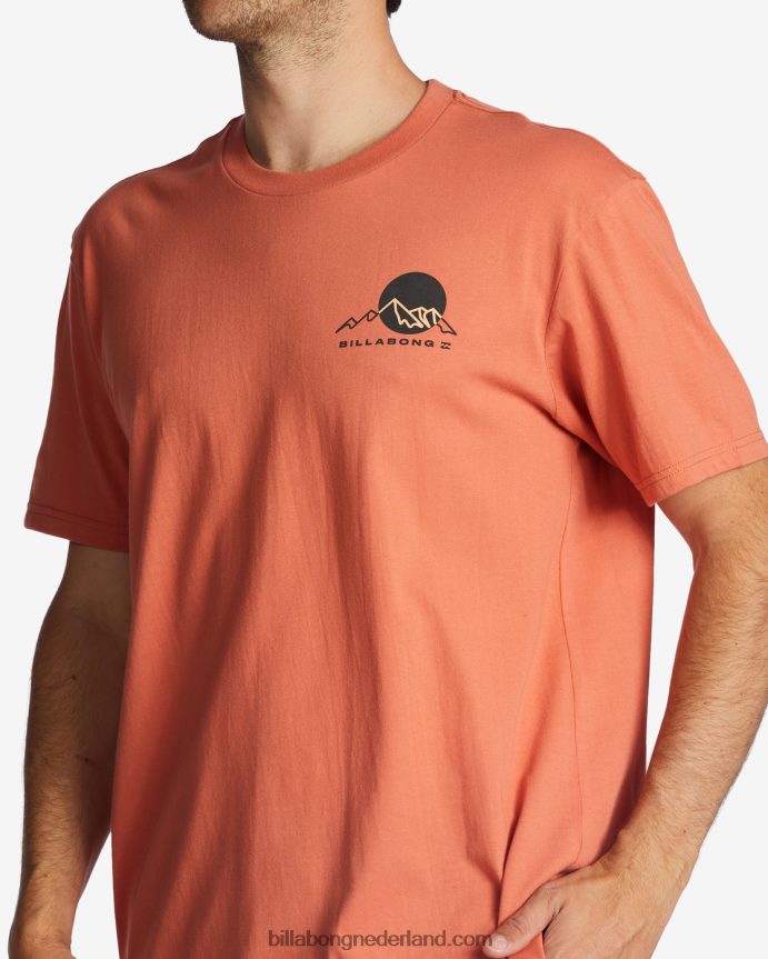 Billabong Heren zonsondergang biologisch t-shirtkoraal 4D20H463