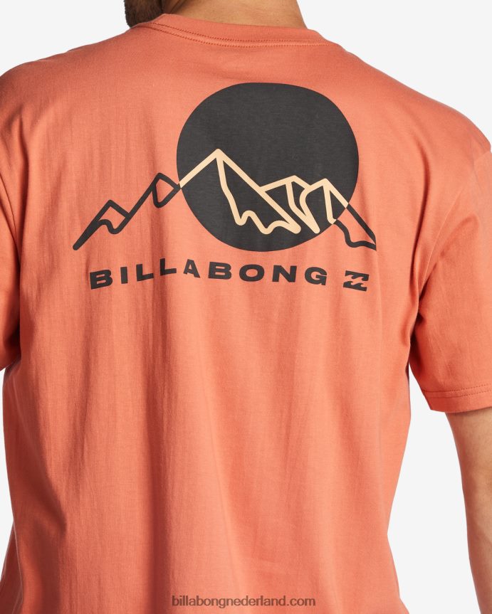 Billabong Heren zonsondergang biologisch t-shirtkoraal 4D20H463