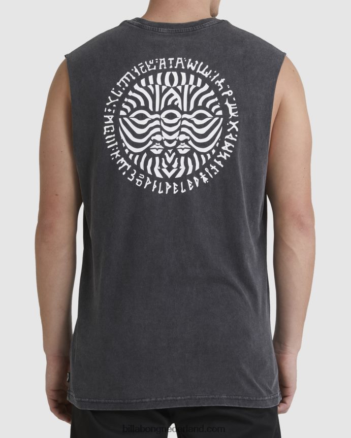 Billabong Heren T-shirt met gepilpelde gezichtsspierzwart 4D20H335