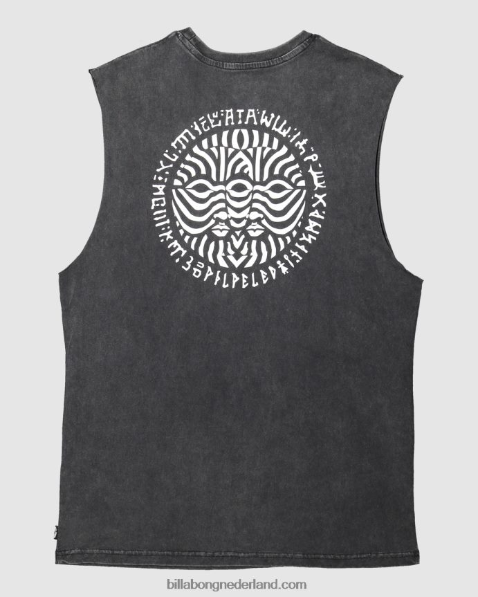 Billabong Heren T-shirt met gepilpelde gezichtsspierzwart 4D20H335