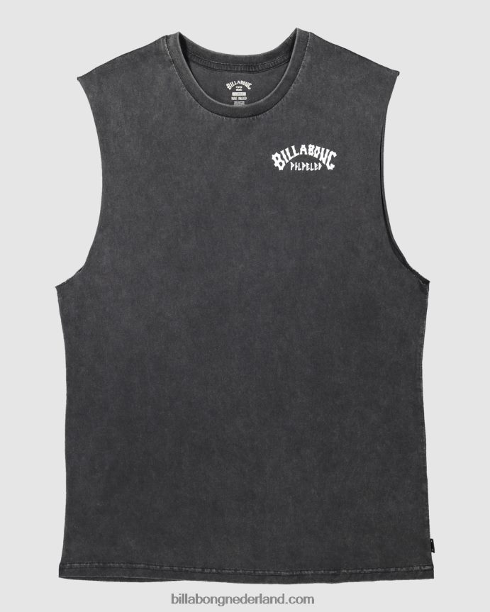 Billabong Heren T-shirt met gepilpelde gezichtsspierzwart 4D20H335