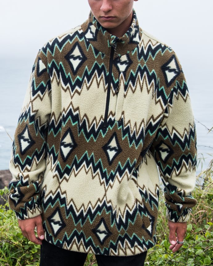 Billabong Heren a/div grens pullover met halflange ritssluitingOtter 4D20H495