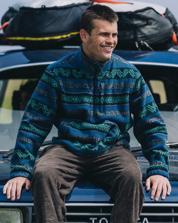 Billabong Heren a/div grens pullover met halflange ritssluitingmarine 4D20H478