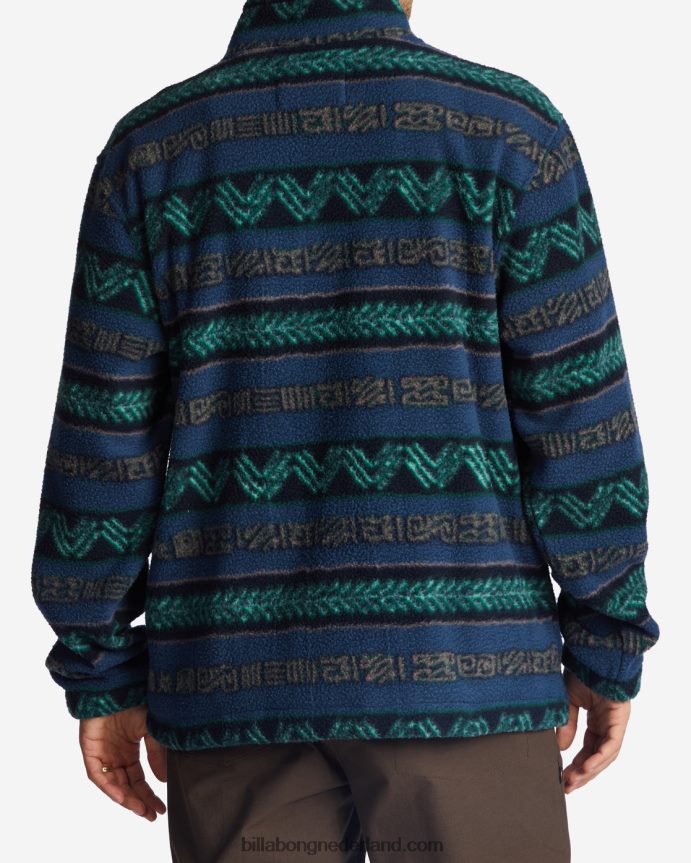 Billabong Heren a/div grens pullover met halflange ritssluitingmarine 4D20H478