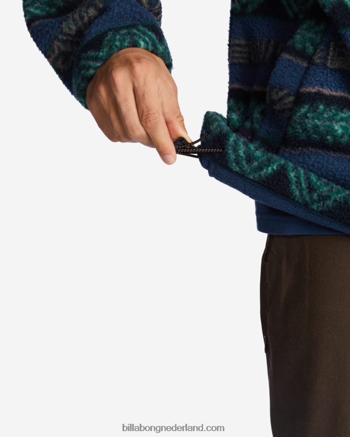 Billabong Heren a/div grens pullover met halflange ritssluitingmarine 4D20H478