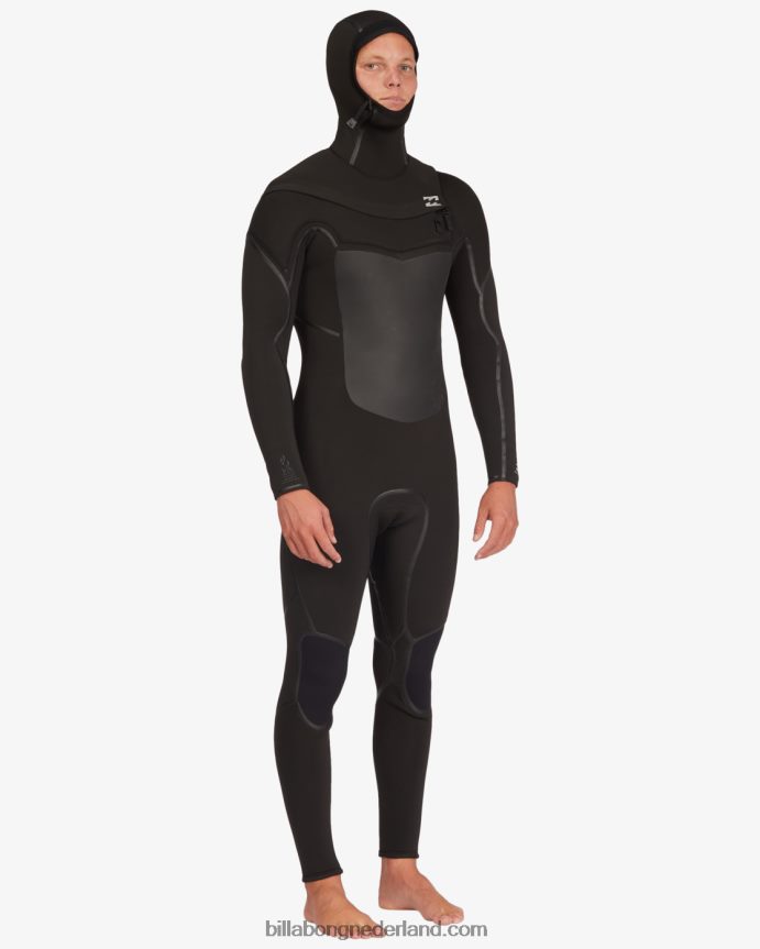 Billabong Heren 5/4 absolute plus volledige wetsuit met ritssluiting op de borstzwart 4D20H874