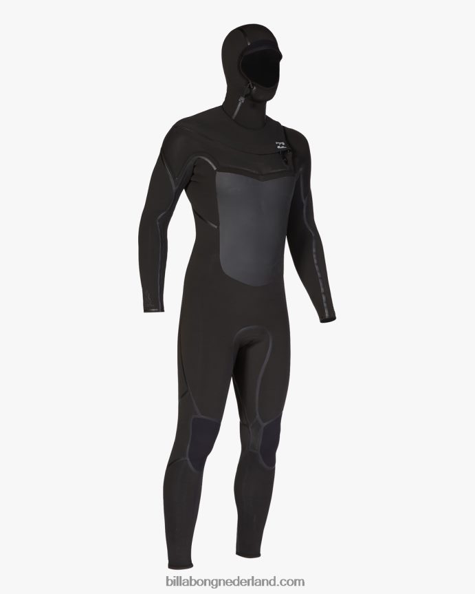 Billabong Heren 5/4 absolute plus volledige wetsuit met ritssluiting op de borstzwart 4D20H874