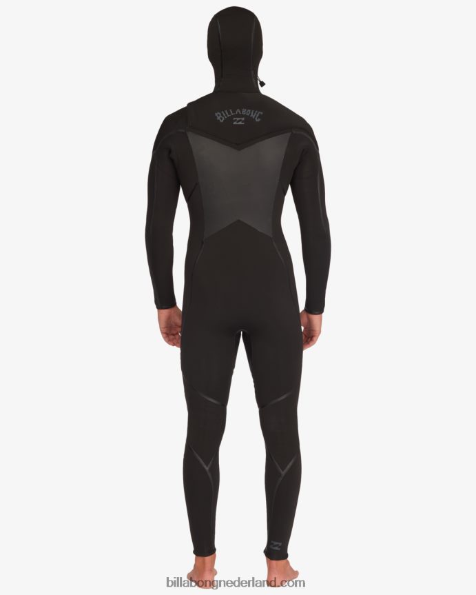 Billabong Heren 5/4 absolute plus volledige wetsuit met ritssluiting op de borstzwart 4D20H874