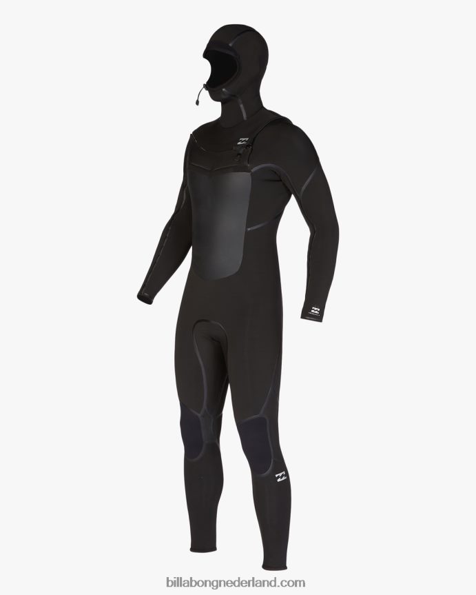 Billabong Heren 5/4 absolute plus volledige wetsuit met ritssluiting op de borstzwart 4D20H874