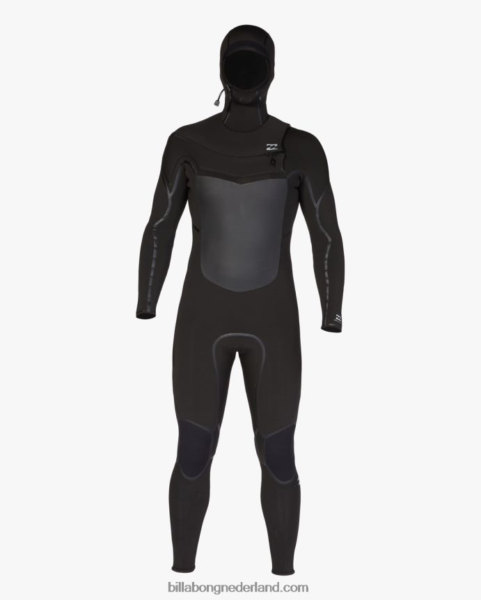 Billabong Heren 5/4 absolute plus volledige wetsuit met ritssluiting op de borstzwart 4D20H874
