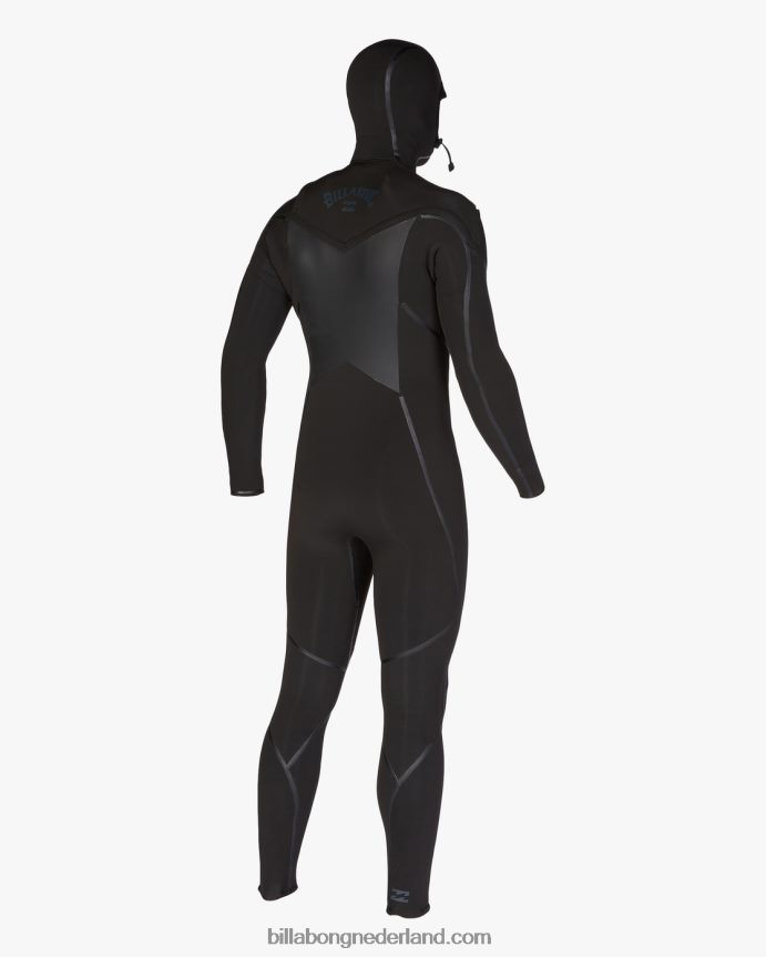 Billabong Heren 5/4 absolute plus volledige wetsuit met ritssluiting op de borstzwart 4D20H874