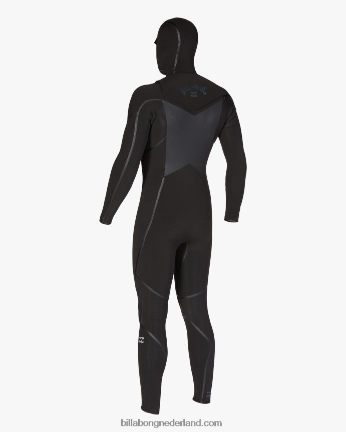 Billabong Heren 5/4 absolute plus volledige wetsuit met ritssluiting op de borstzwart 4D20H874