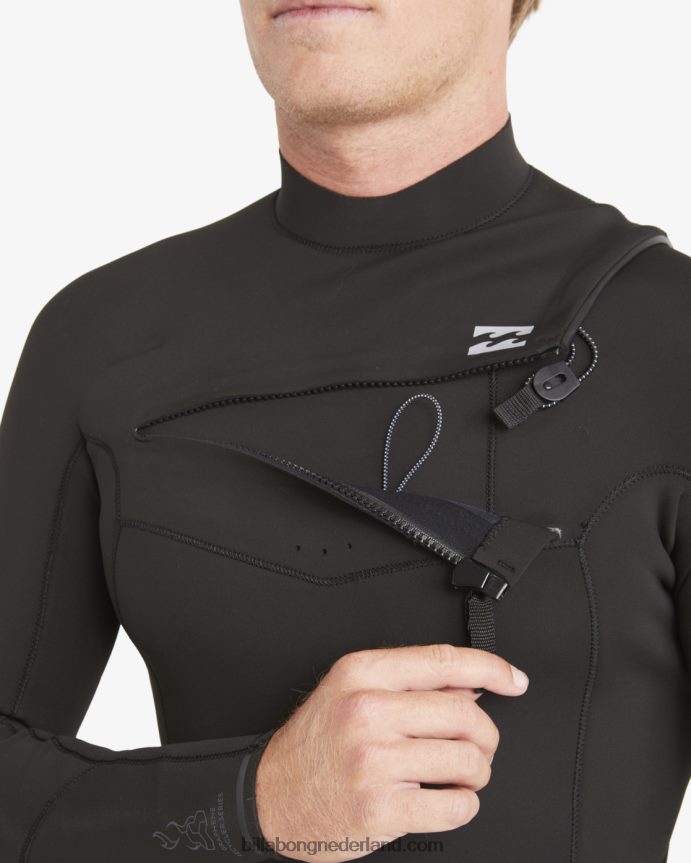 Billabong Heren Volledige wetsuit met 3/2 absolute borstritszwart 4D20H884