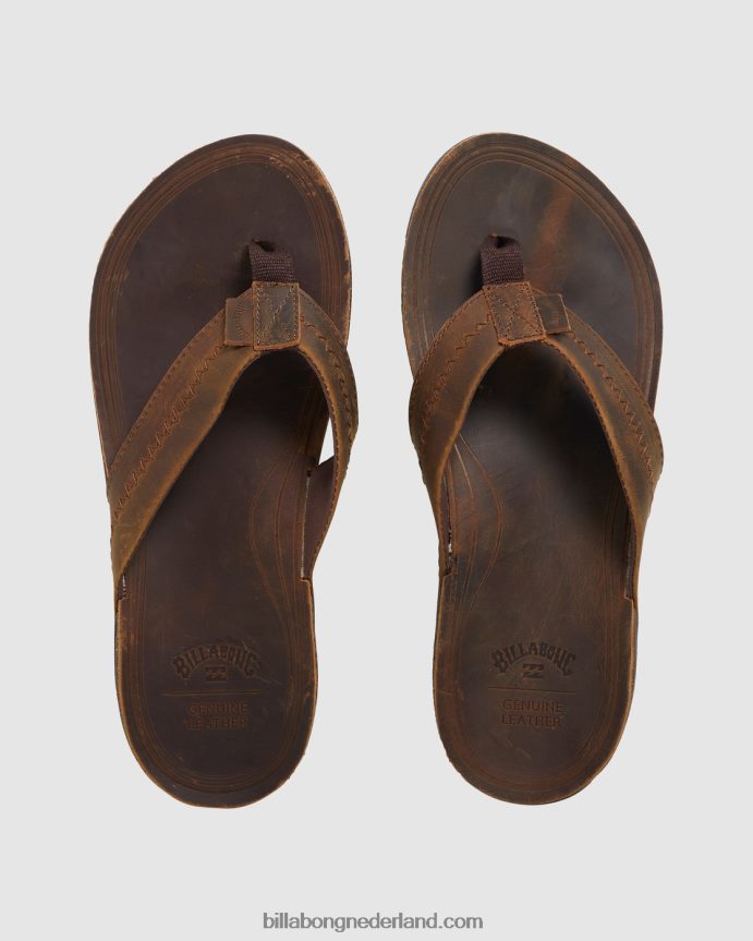 Billabong Heren Brunswick teenslippersdonkere chocolade 4D20H828