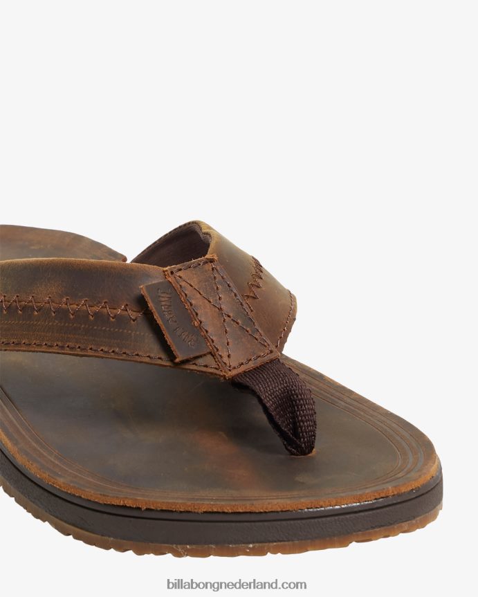 Billabong Heren Brunswick teenslippersdonkere chocolade 4D20H828