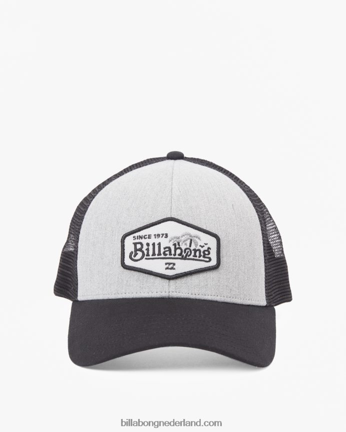 Billabong jongens ommuurde vrachtwagenchauffeurhoedzwart grijs 4D20H968