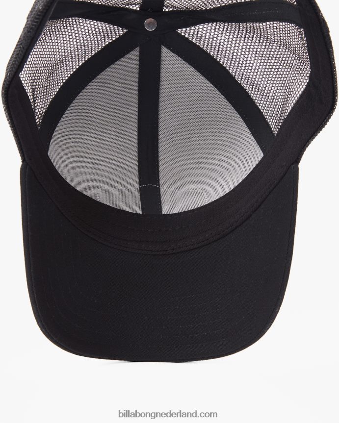 Billabong jongens ommuurde vrachtwagenchauffeurhoedzwart grijs 4D20H968