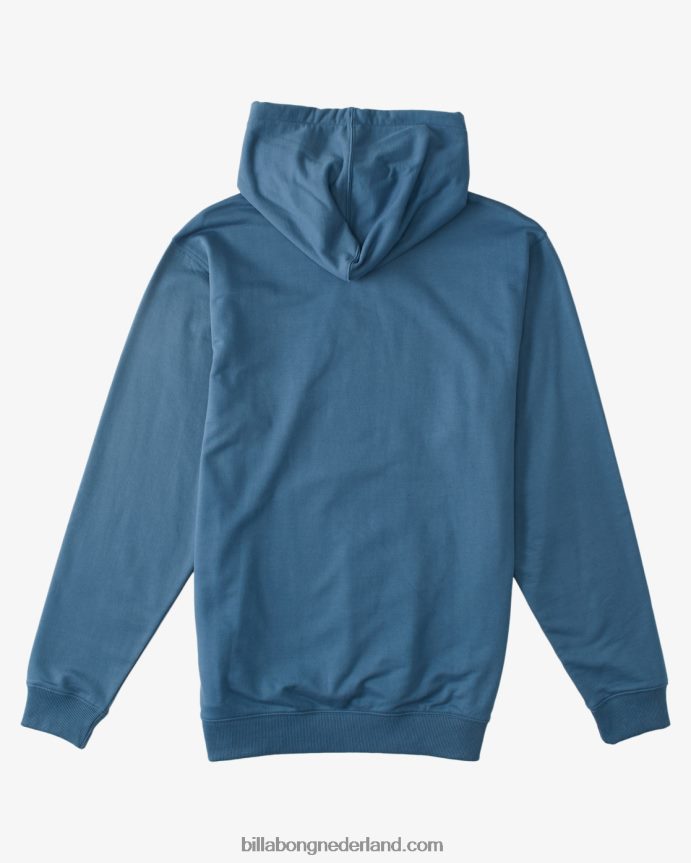 Billabong jongens 2-7 biologische pullover-hoodie voor de hele dagrook blauw 4D20H1081