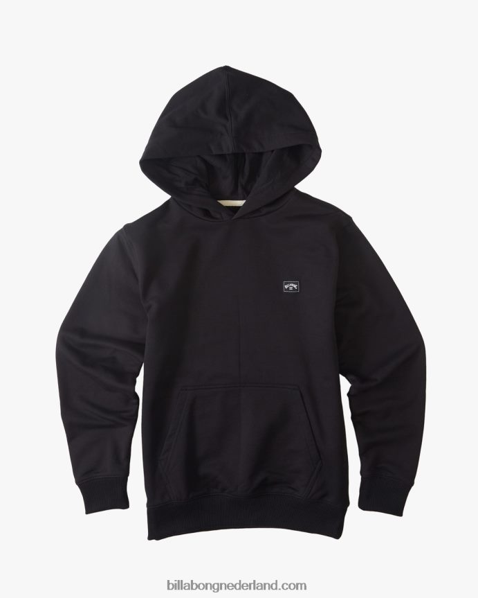 Billabong jongens de hele dag organische pullover hoodiezwart 4D20H1077