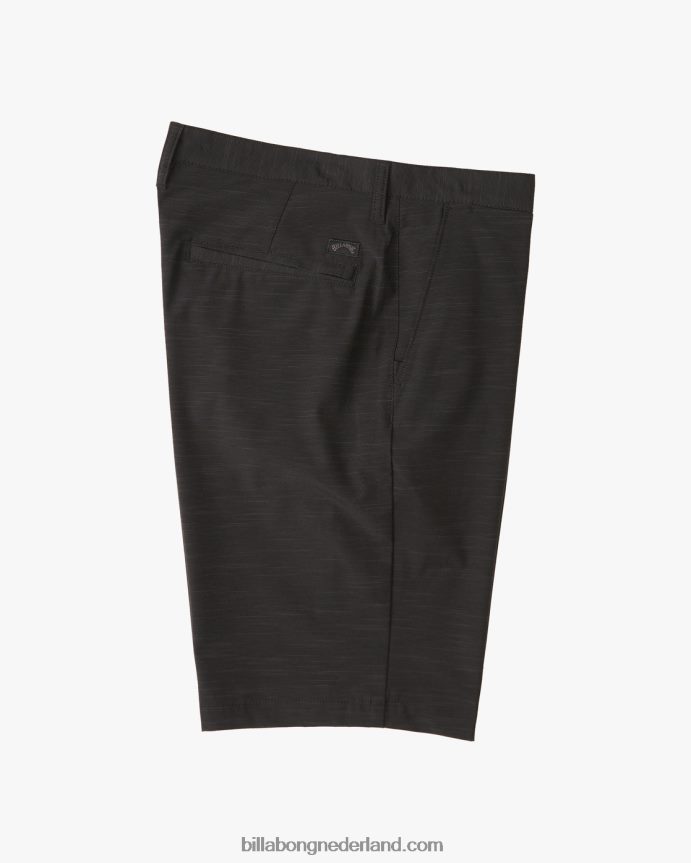 Billabong jongens crossfire slub short 18''zwart 4D20H953