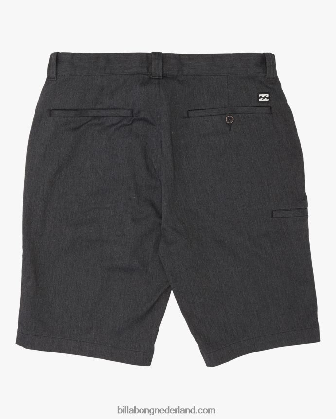 Billabong jongens korte broek van carterstretchzwarte heide 4D20H1067