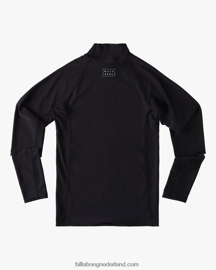 Billabong jongens all day wave performance fit rashguard met lange mouwenzwart 4D20H962