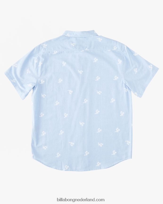 Billabong jongens (2-7) zondag shirt met korte mouwenlichtblauw 4D20H1002