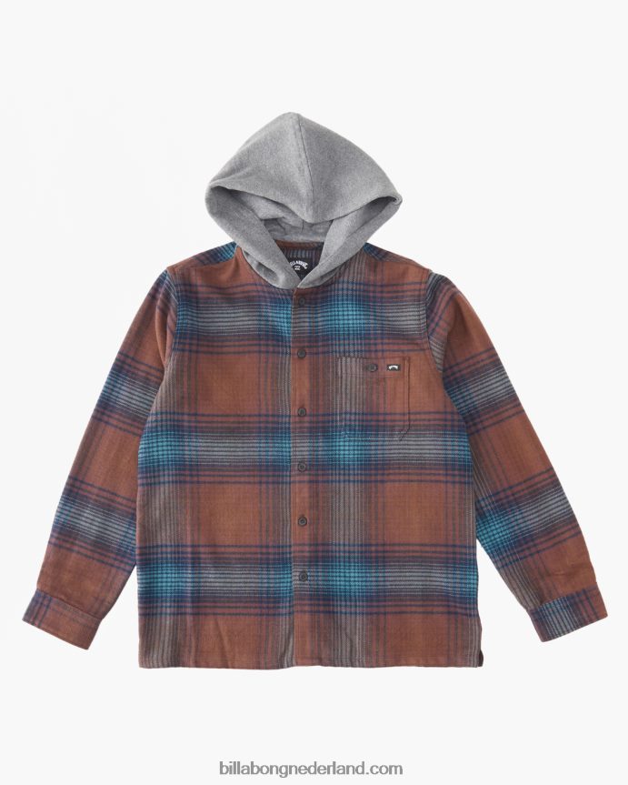 Billabong jongens baja flanellen overhemd met capuchonhaven 4D20H1119