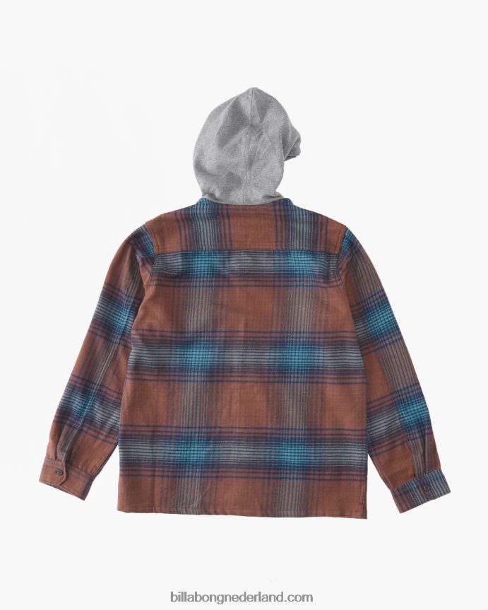 Billabong jongens baja flanellen overhemd met capuchonhaven 4D20H1119