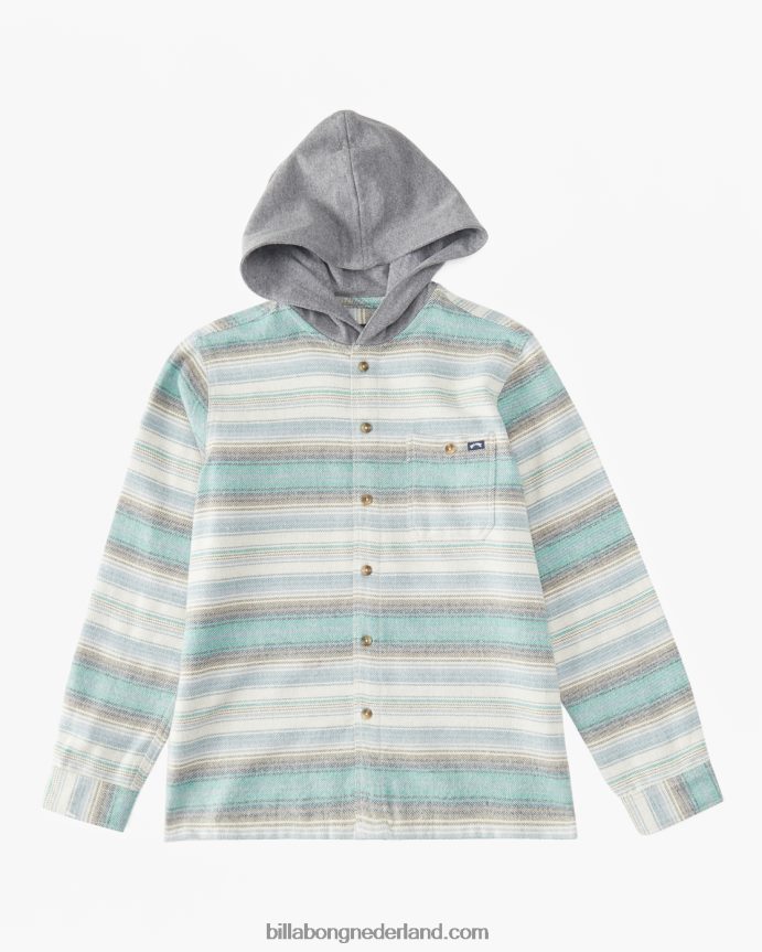 Billabong jongens baja flanellen overhemd met capuchonsteen 4D20H1108