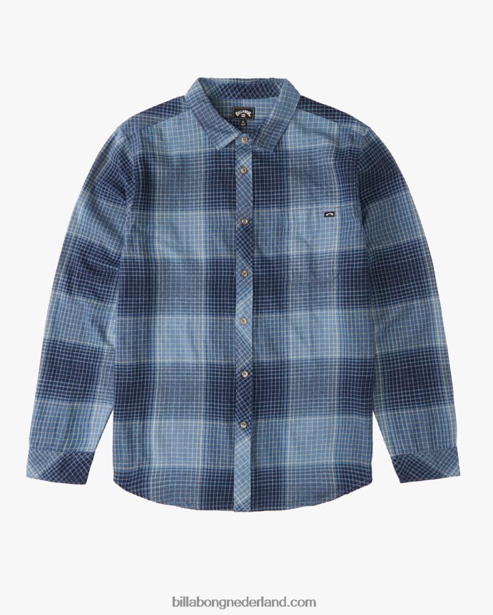 Billabong jongens kustlijn flanellen overhemdleisteen blauw 4D20H1151