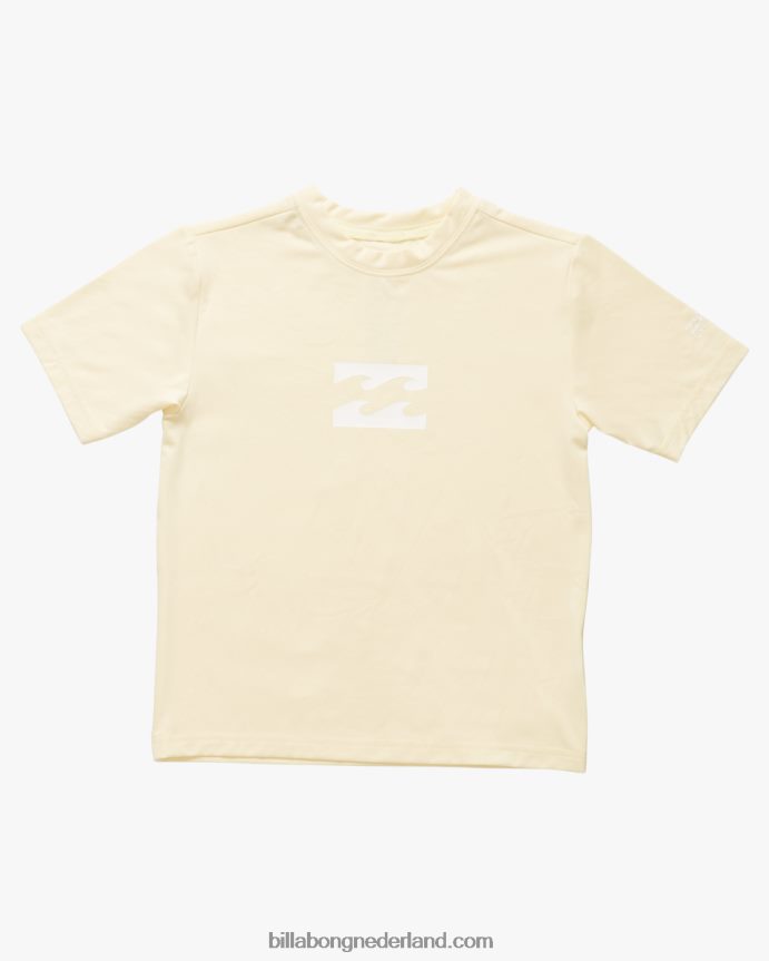 Billabong jongens 2-7 golvend losvallend surf-T-shirt met korte mouwen voor de hele dagzacht geel 4D20H1131