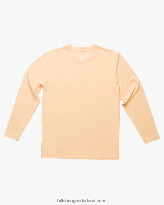 Billabong jongens de hele dag golvend losvallend surf-T-shirt met lange mouwenstoffige meloen 4D20H1137