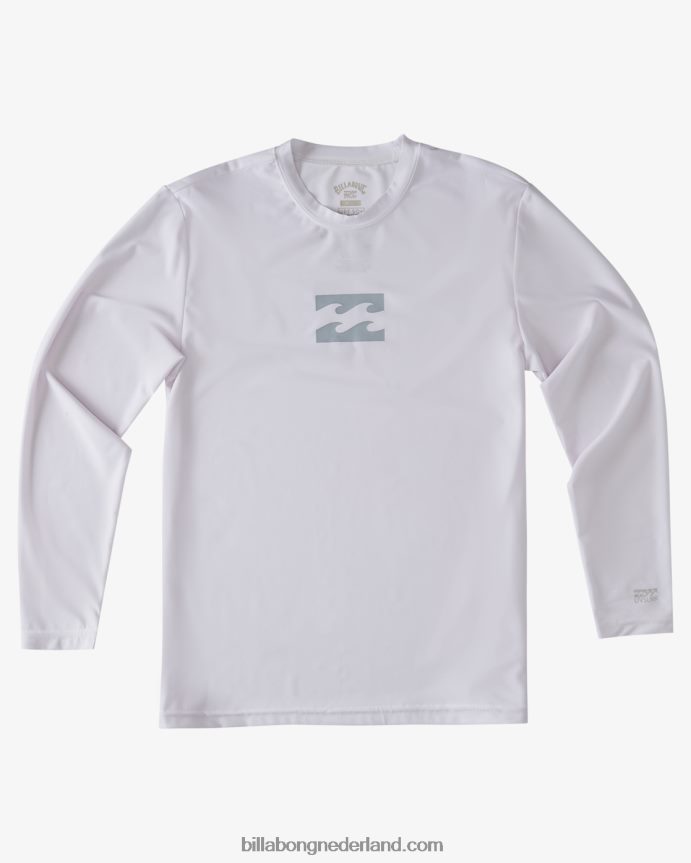 Billabong jongens de hele dag golvend losvallend surf-T-shirt met lange mouwenwit 4D20H959
