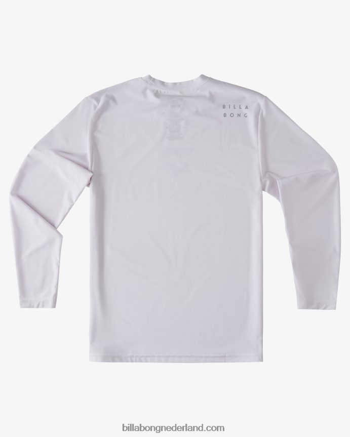Billabong jongens de hele dag golvend losvallend surf-T-shirt met lange mouwenwit 4D20H959