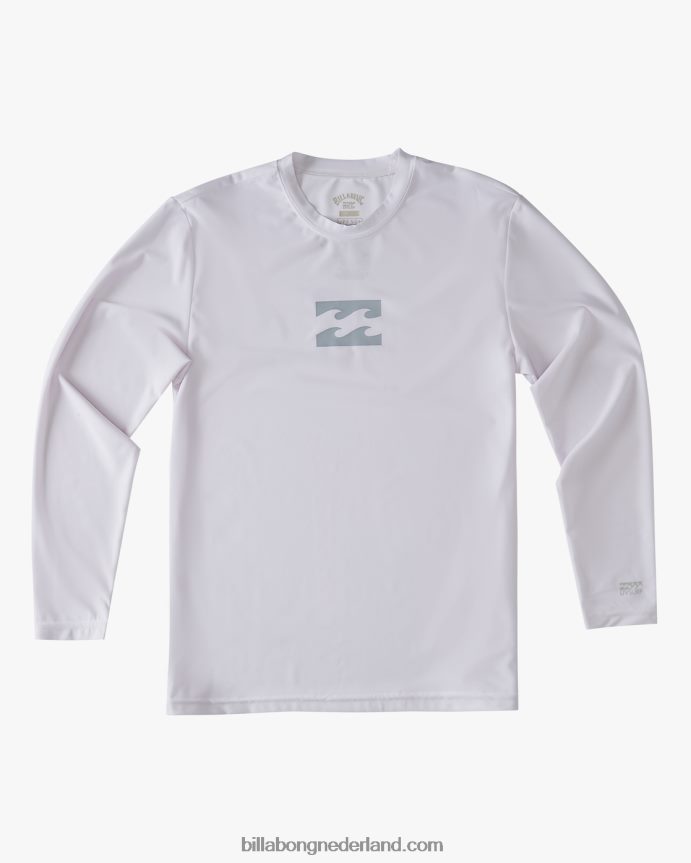 Billabong jongens de hele dag golvend losvallend surf-T-shirt met lange mouwenwit 4D20H959