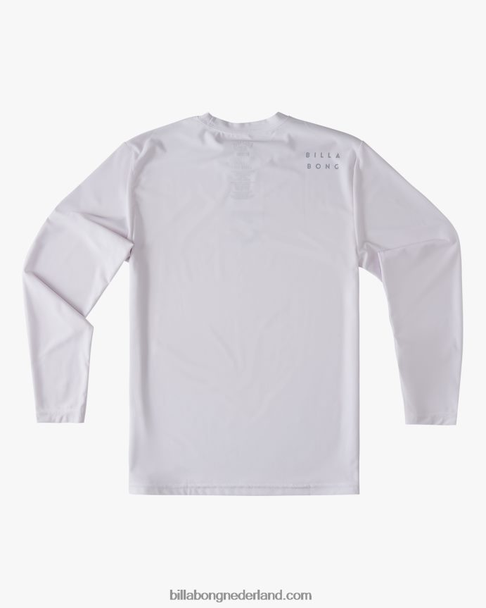 Billabong jongens de hele dag golvend losvallend surf-T-shirt met lange mouwenwit 4D20H959