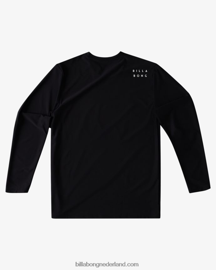 Billabong jongens de hele dag golvend losvallend surf-T-shirt met lange mouwenzwart 4D20H958