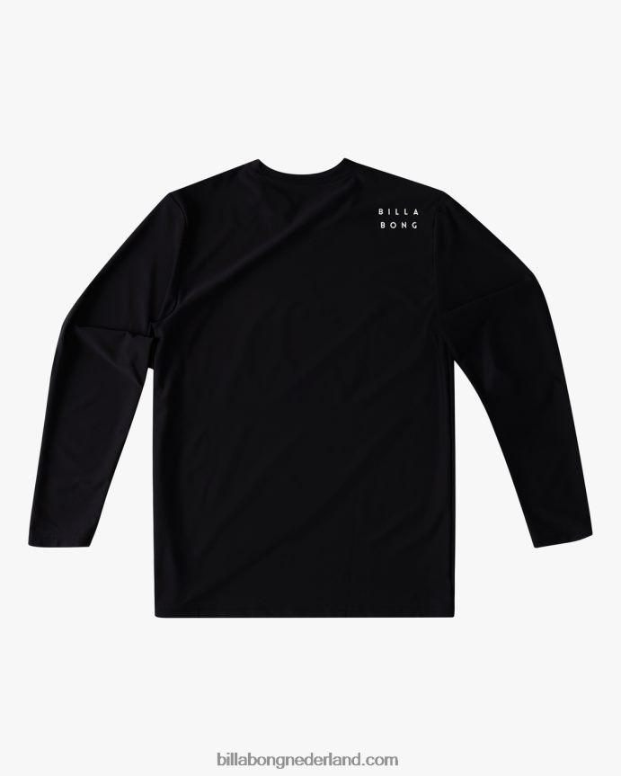 Billabong jongens de hele dag golvend losvallend surf-T-shirt met lange mouwenzwart 4D20H958