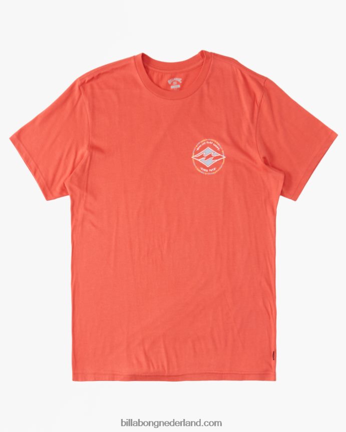 Billabong jongens rotor diamant t-shirtdonker koraal 4D20H1126