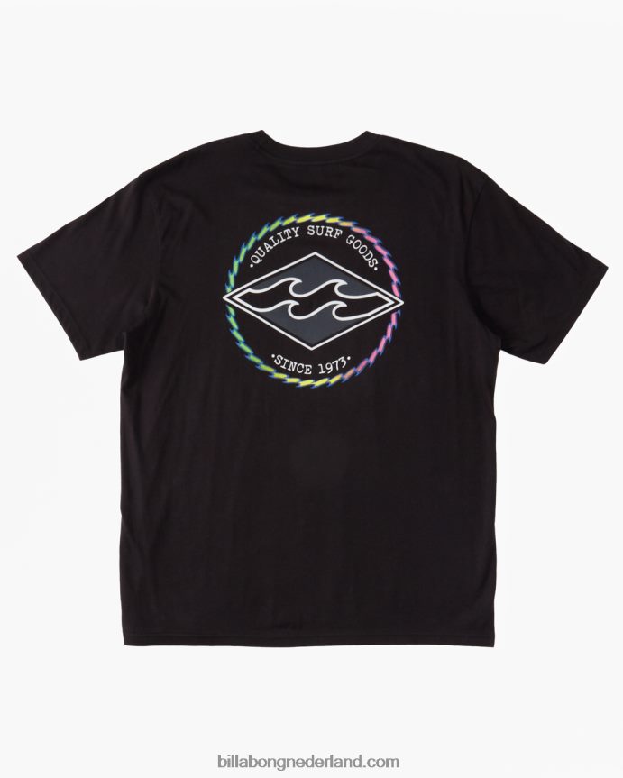 Billabong jongens rotor diamant t-shirtzwart 4D20H1088