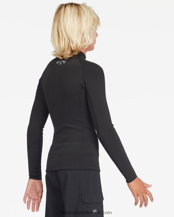 Billabong jongens 1/1 mm absoluut wetsuitjackzwart 4D20H986