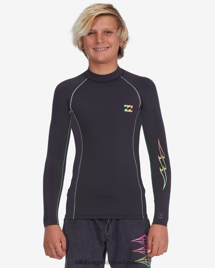 Billabong jongens 2/2 mm interchange wetsuit jackNeon groen 4D20H975