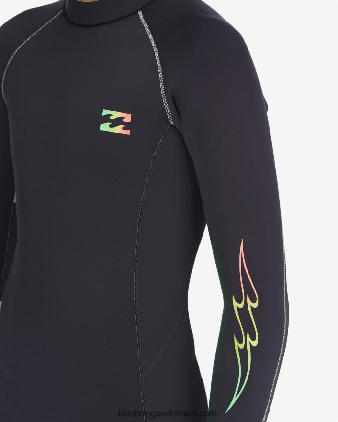 Billabong jongens 2/2 mm interchange wetsuit jackNeon groen 4D20H975