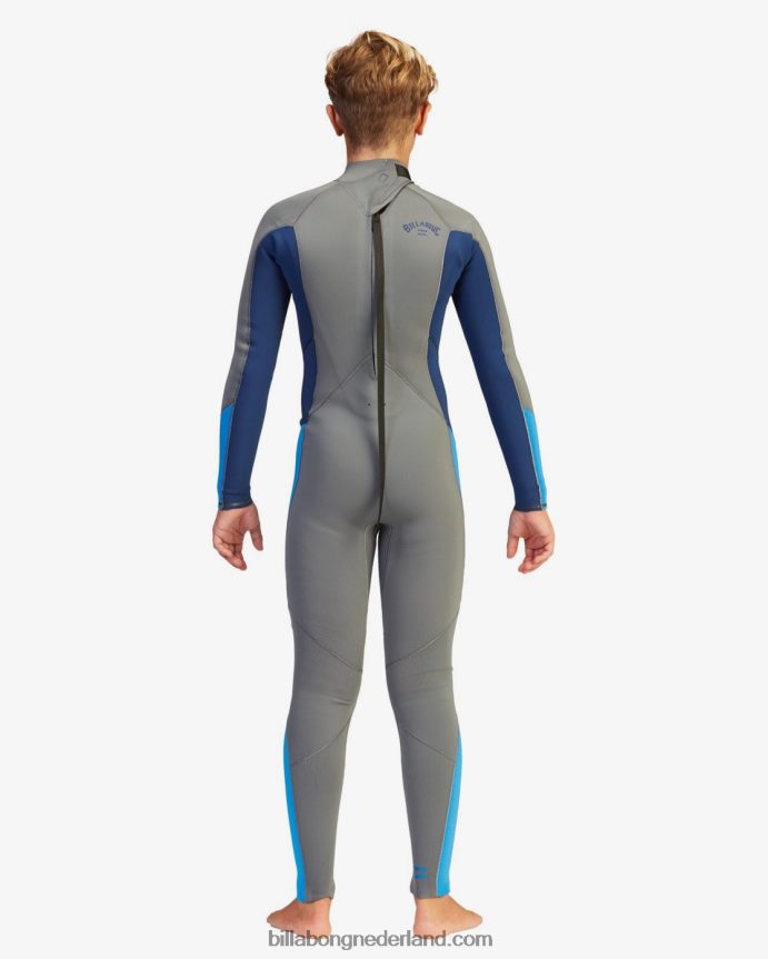 Billabong jongens 3/2 volledige wetsuit met volledige ritssluiting aan de achterkantas 4D20H1150