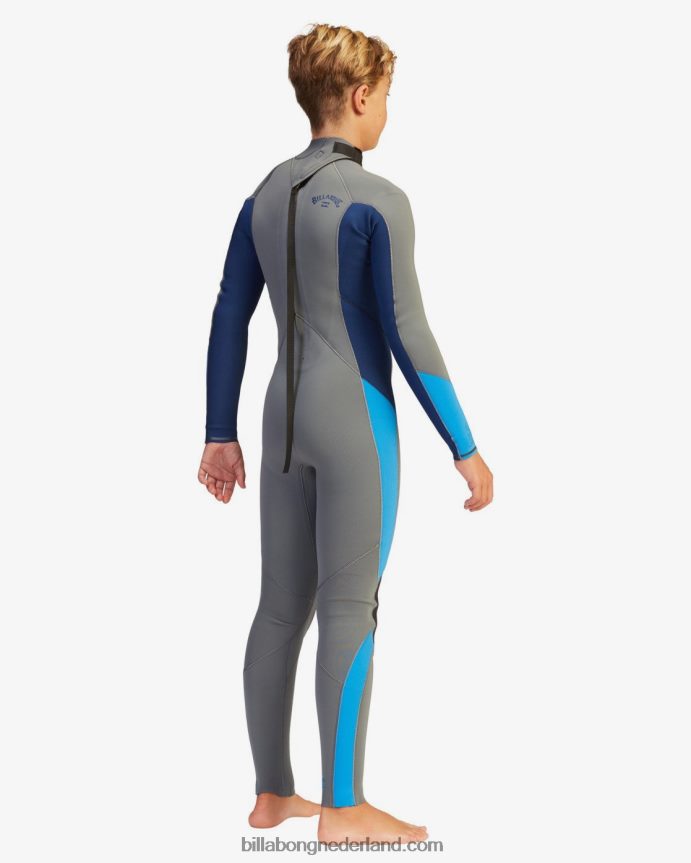 Billabong jongens 3/2 volledige wetsuit met volledige ritssluiting aan de achterkantas 4D20H1150