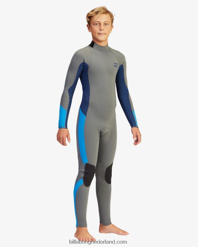 Billabong jongens 3/2 volledige wetsuit met volledige ritssluiting aan de achterkantas 4D20H1150